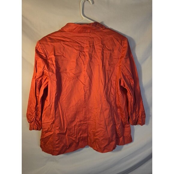 Roz & Ali Peach Pink Blazer Suit Jacket Career Office Womens Plus Size 2X 20W - Picture 2 of 2